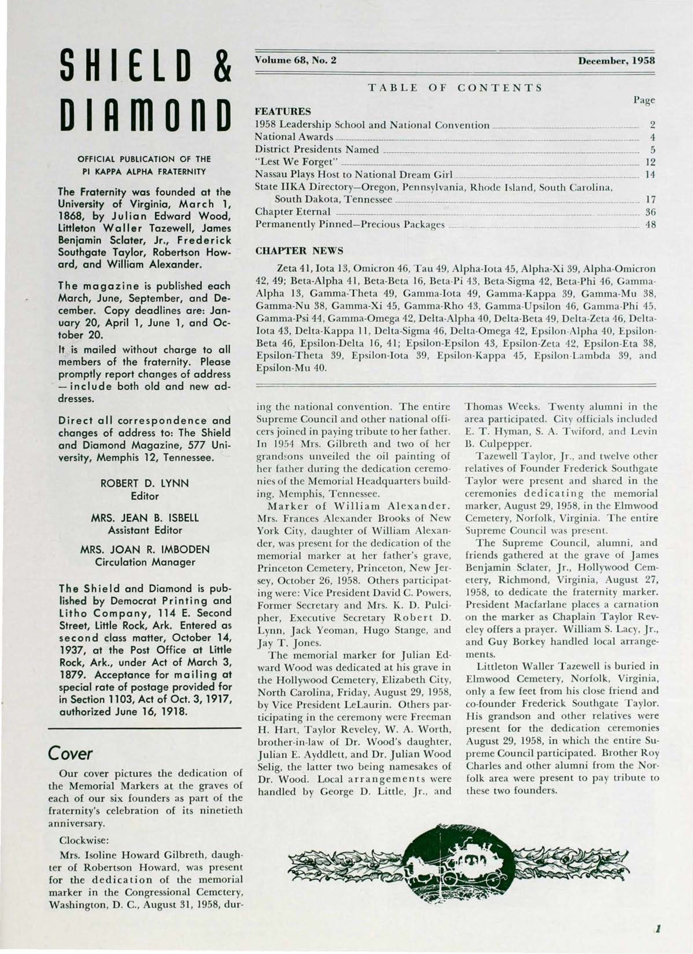 On The Cover, December 1958